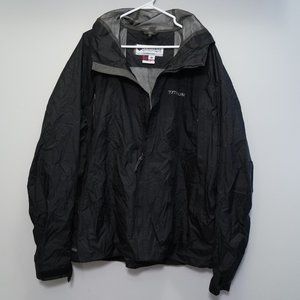 COLUMBIA Titanium Black Rain Shell Jacket (Men's XXL)
